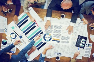 Business People Meeting Planning Analysis Statistics Brainstorming Concept